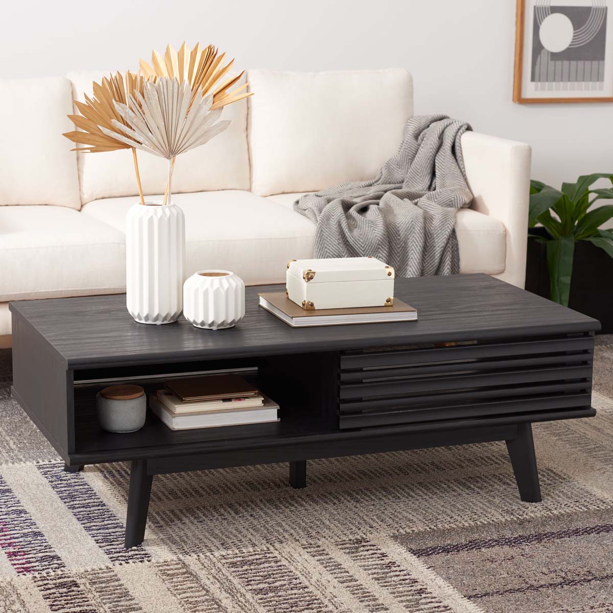 Safavieh Rori 1 Shelf Coffee Table , COF9600 - Black