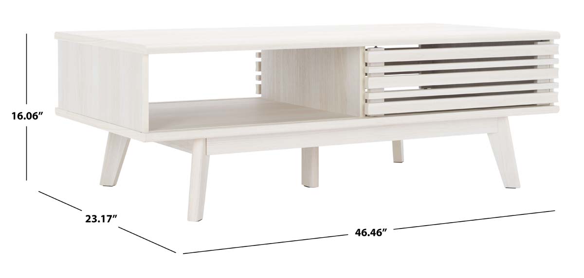 Safavieh Rori 1 Shelf Coffee Table , COF9600 - White