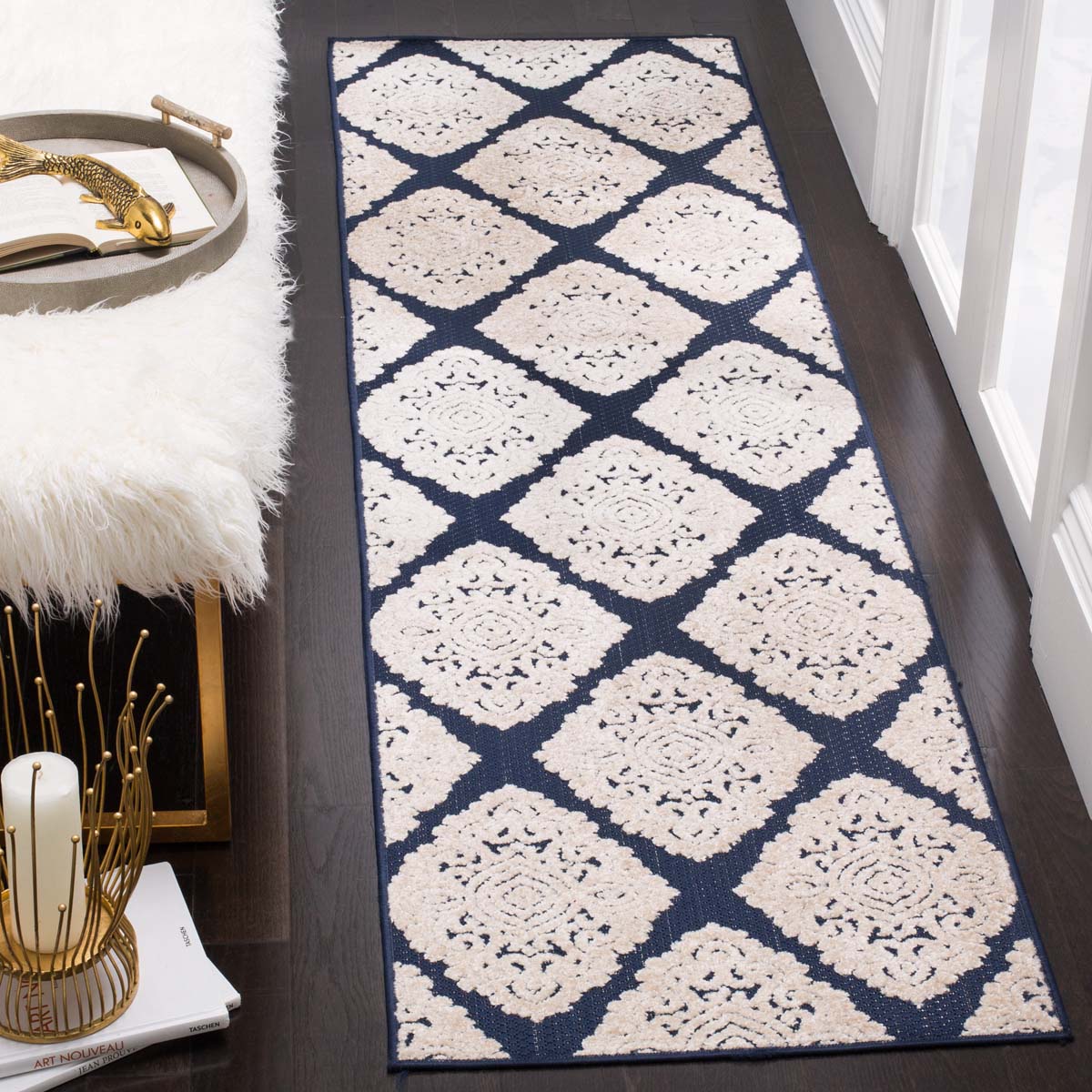 Safavieh Cottage 907 Rug, COT907 - Navy / Creme