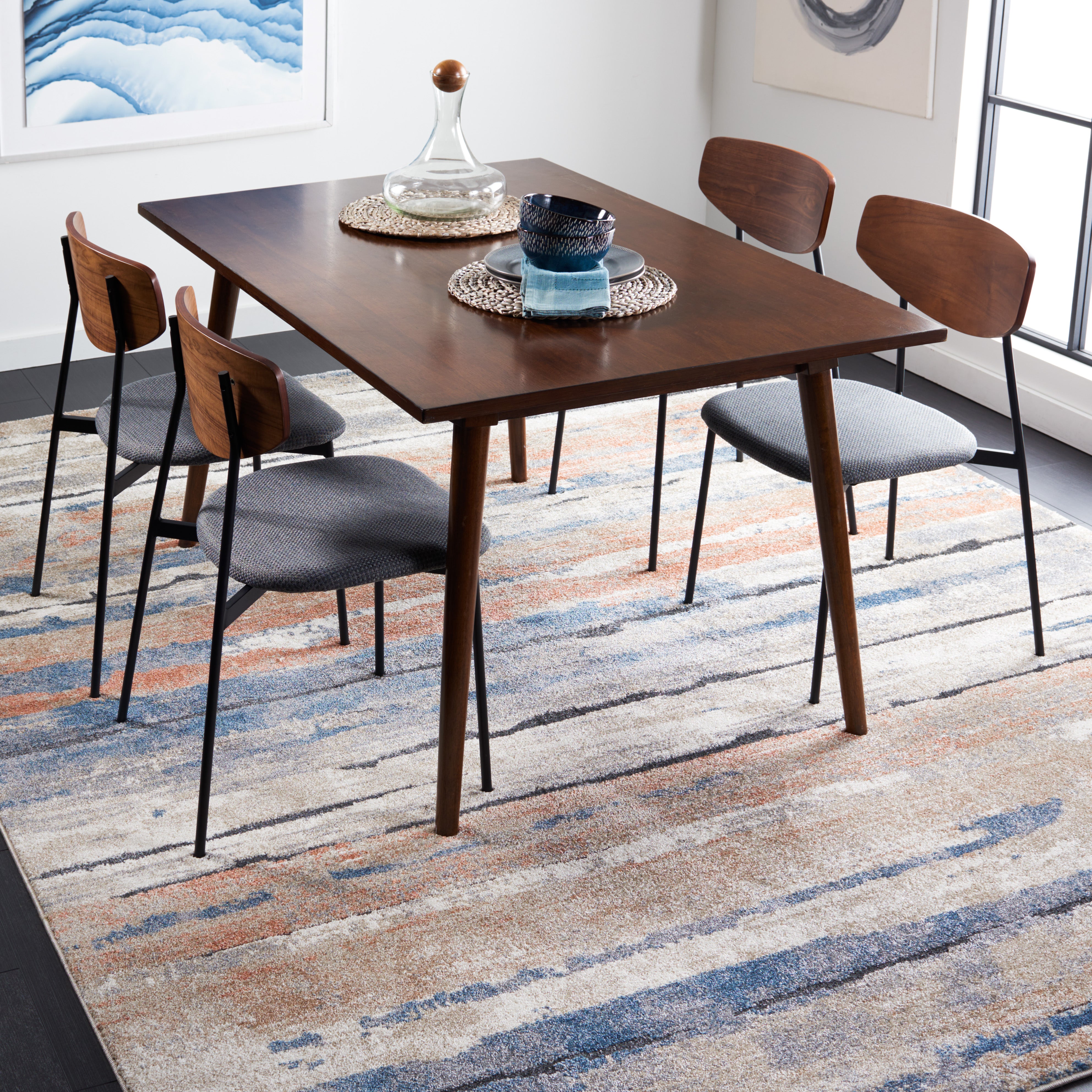 Safavieh Coppertone 351 Rug, CPN351 - Ivory / Navy