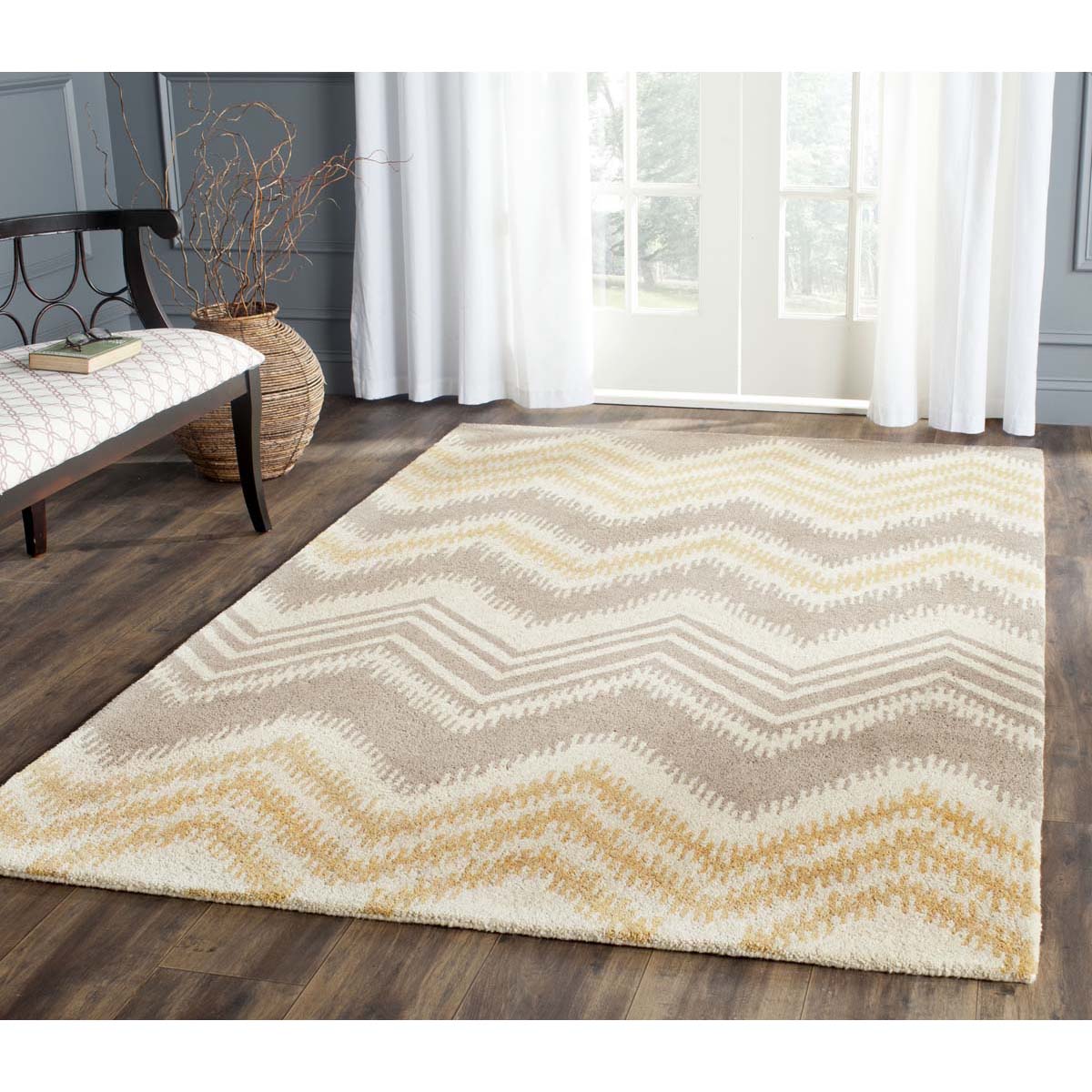 Safavieh Capri 445 Rug, CPR445 - Grey / Gold