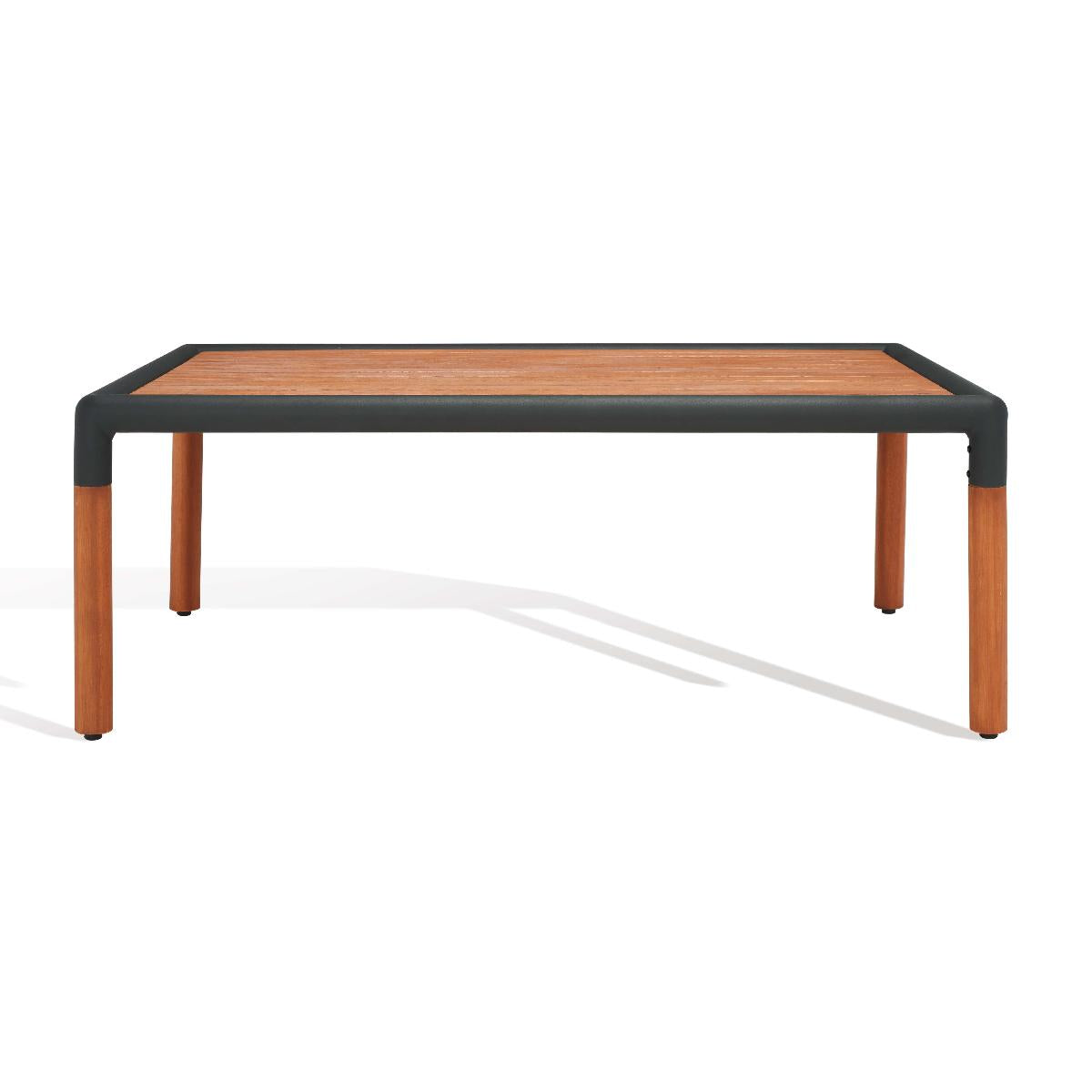 Safavieh Tommy Metal And Wood Patio Coffee Table, Black / Natural