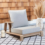 Safavieh Lanai Wood Patio Chair, Dark Brown / Beige - Dark Brown / Beige
