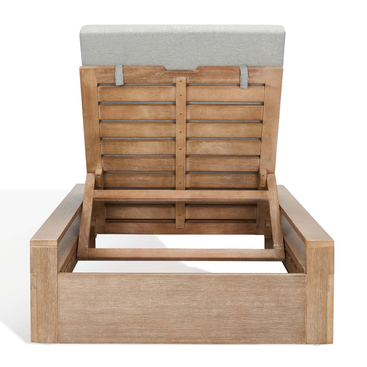 Safavieh Couture Lanai Wood Chaise Lounge Chair