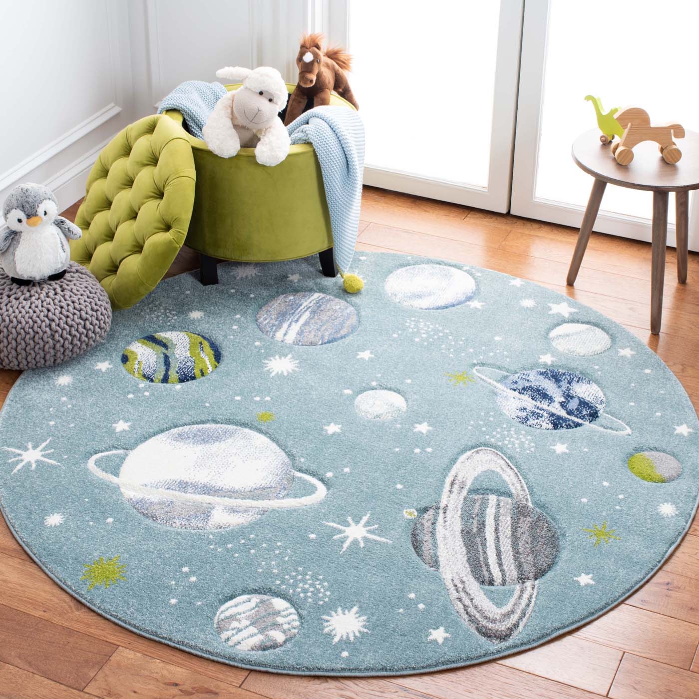 Safavieh Carousel Kids 103 Rug, CRK103 - Teal / Ivory