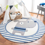 Safavieh Carousel Kids 126 Rug, CRK126 - Ivory / Blue