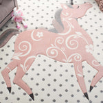Safavieh Carousel Kids 163 Rug, CRK163 - Ivory Grey / Pink