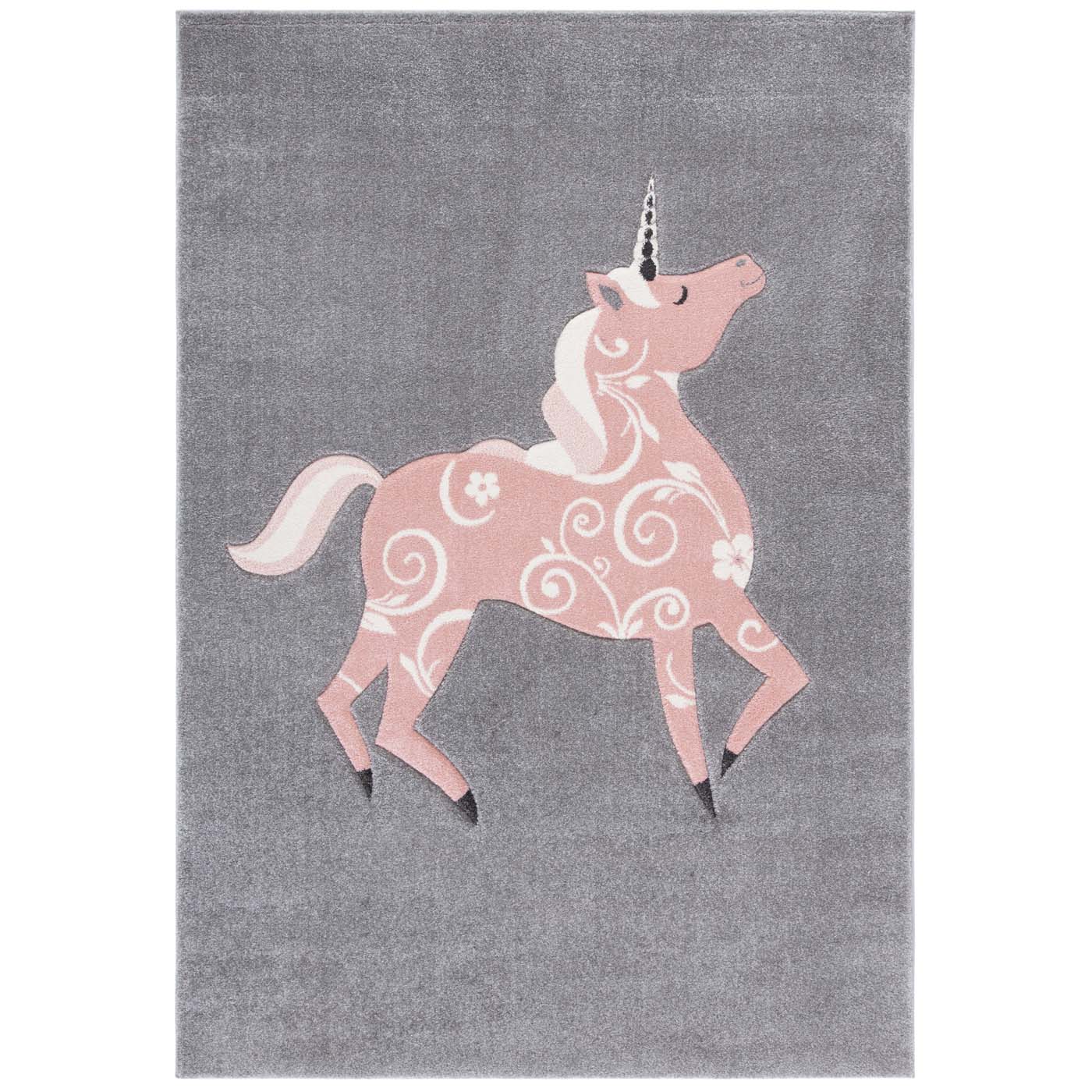 Safavieh Carousel Kids 163 Rug, CRK163 - Grey / Pink