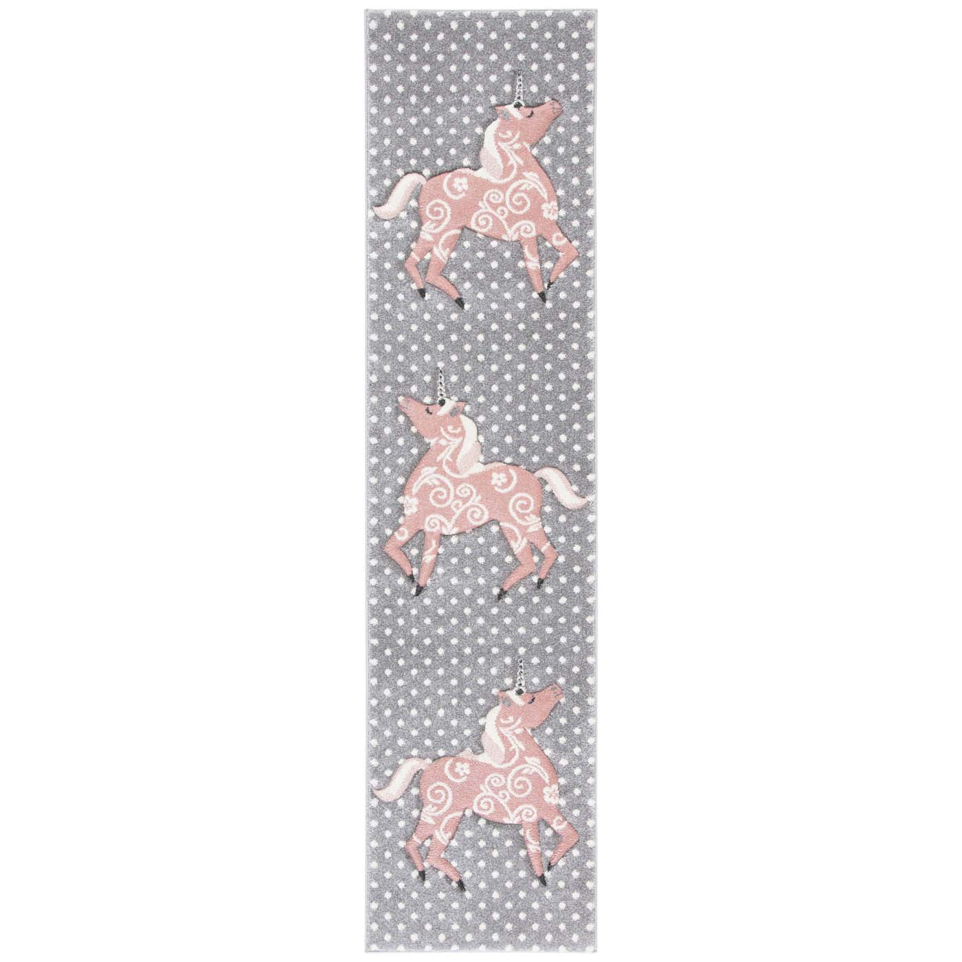Safavieh Carousel Kids 163 Rug, CRK163 - Grey/Ivory / Pink