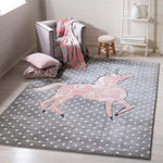 Safavieh Carousel Kids 163 Rug, CRK163 - Grey/Ivory / Pink