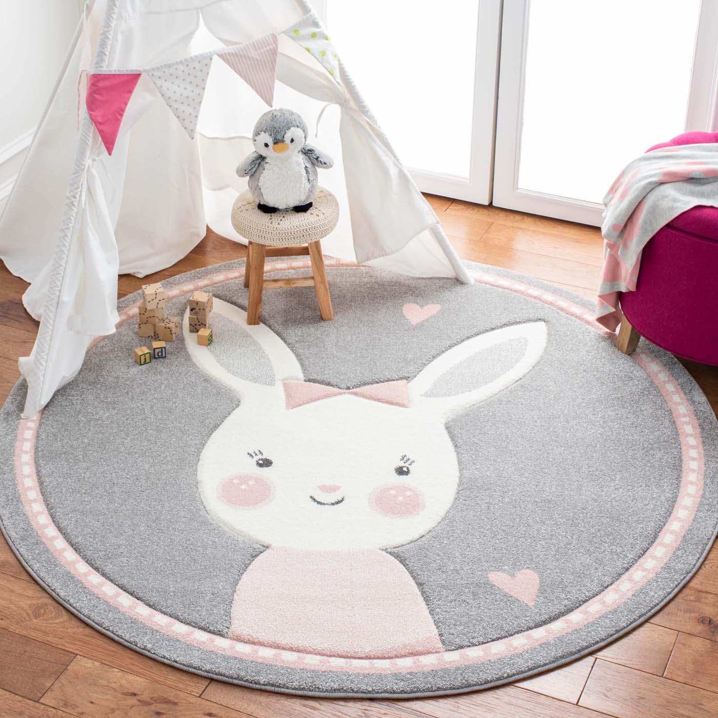 Safavieh Carousel Kids 166 Rug, CRK166 - Grey / Ivory