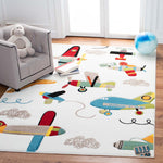 Safavieh Carousel Kids 167 Rug, CRK167 - Ivory / Blue