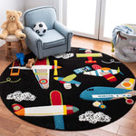 Safavieh Carousel Kids 167 Rug, CRK167 - Black / Ivory
