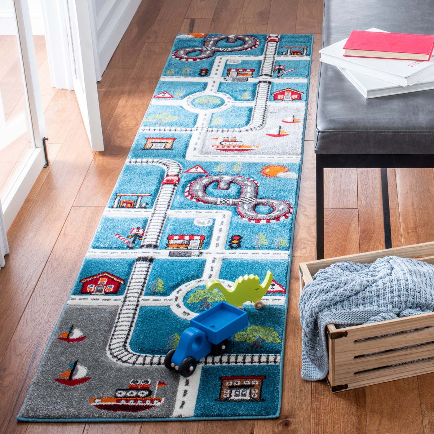 Safavieh Carousel Kids 192 Rug, CRK192 - Turquoise / Ivory