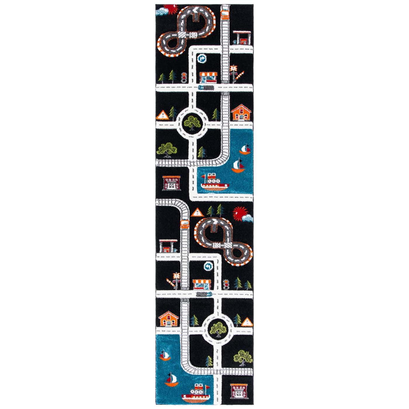 Safavieh Carousel Kids 192 Rug, CRK192 - Black / Ivory