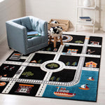 Safavieh Carousel Kids 192 Rug, CRK192 - Black / Ivory