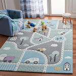 Safavieh Carousel Kids 100 193 Rug, CRK193 - Grey / Light Blue