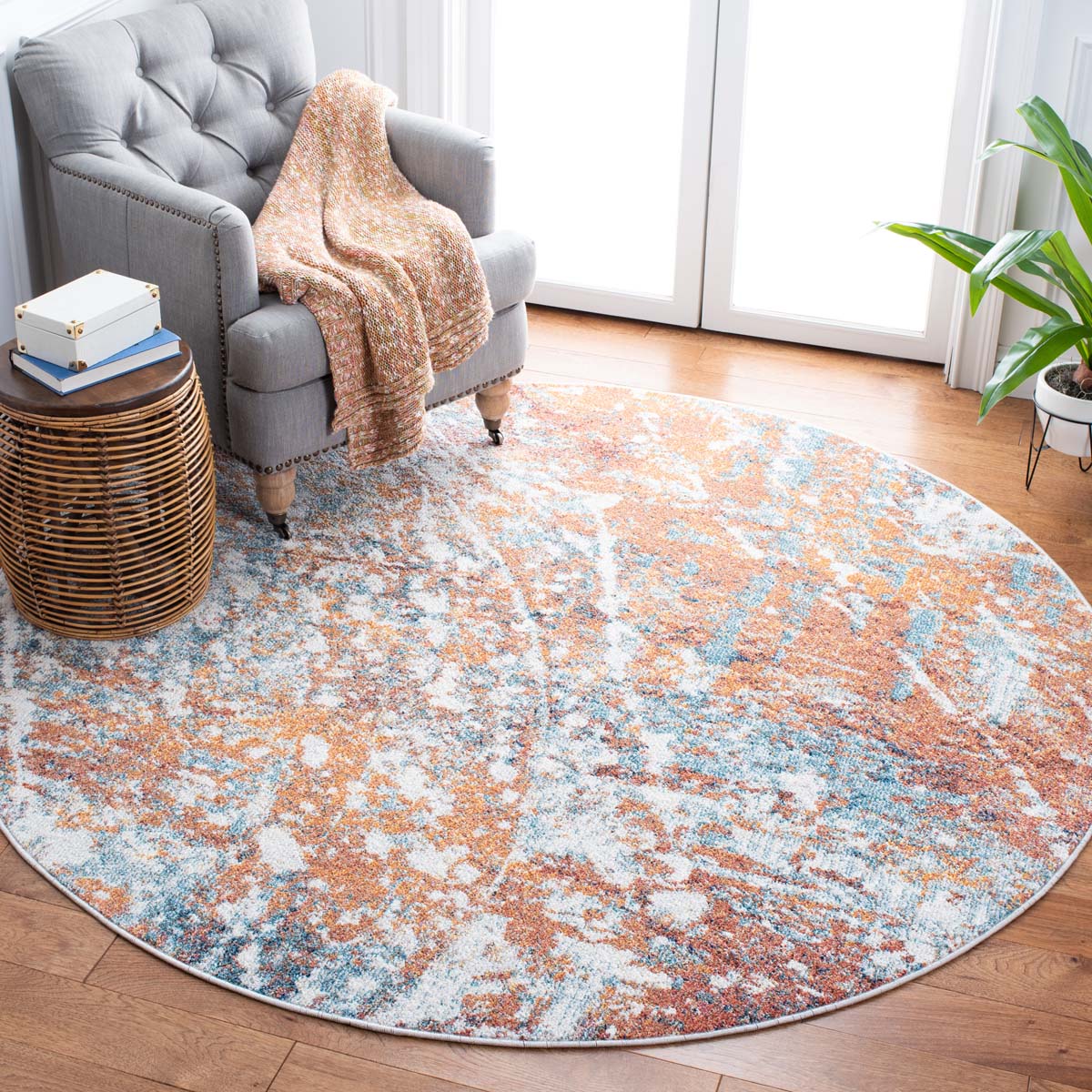 Safavieh Crystal 316 Rug, CRS316 - Ivory / Rust