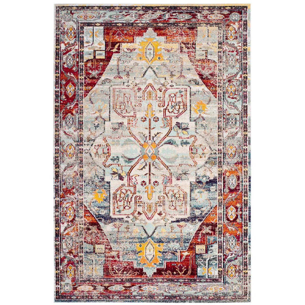 Safavieh Crystal 503 Rug, CRS503 - Light Blue / Red