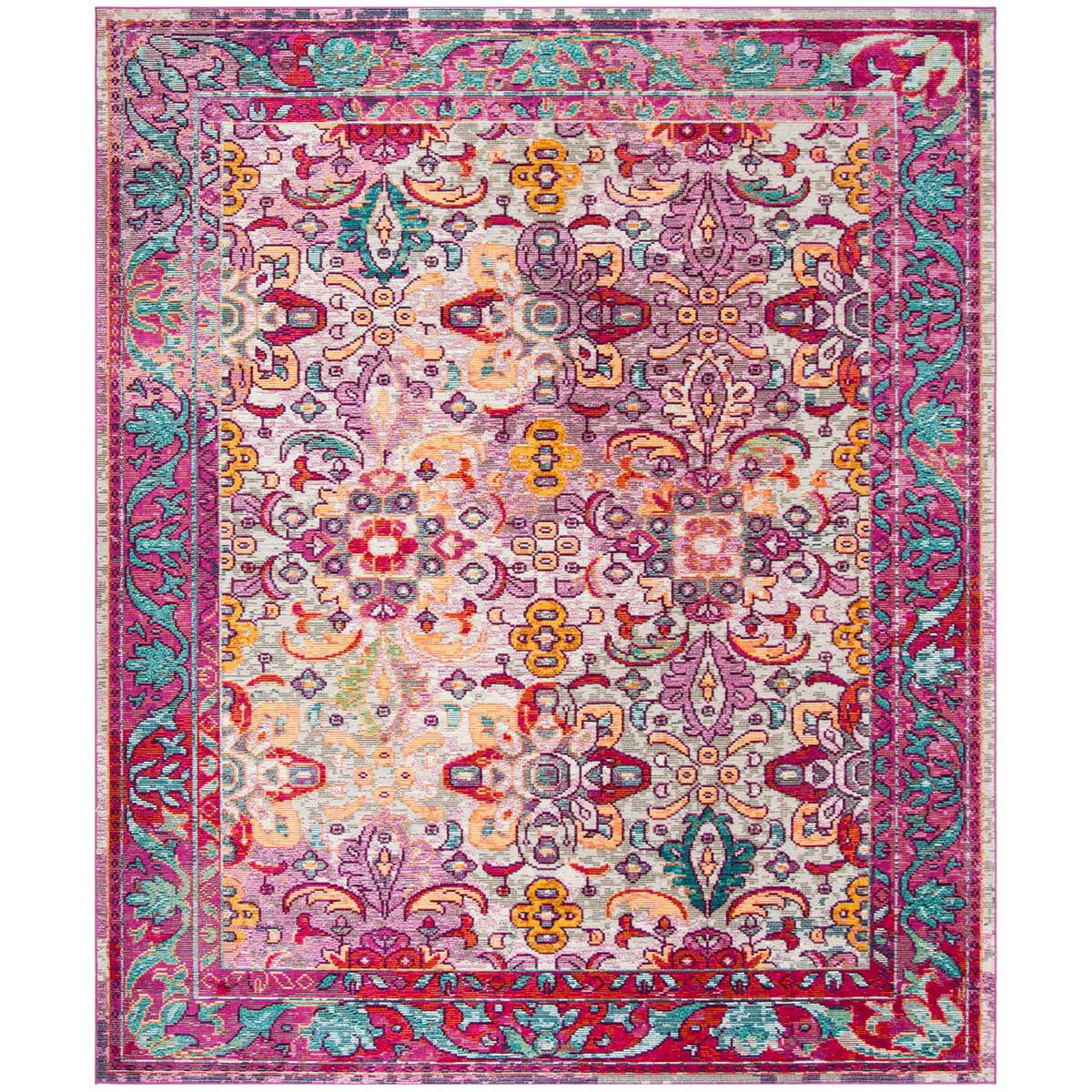 Safavieh Crystal 506 Rug, CRS506 - Light Blue / Fuchsia