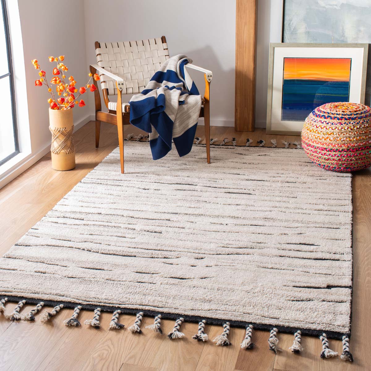 Safavieh Casablanca 400 Rug, CSB400 - Charcoal / Ivory