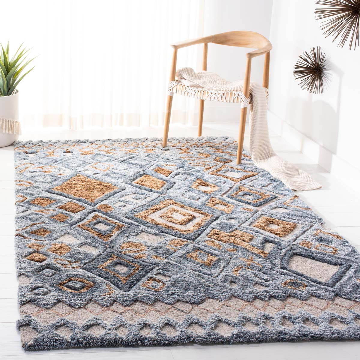 Safavieh Casablanca Shag 618 Rug, CSB618 - Grey / Gold