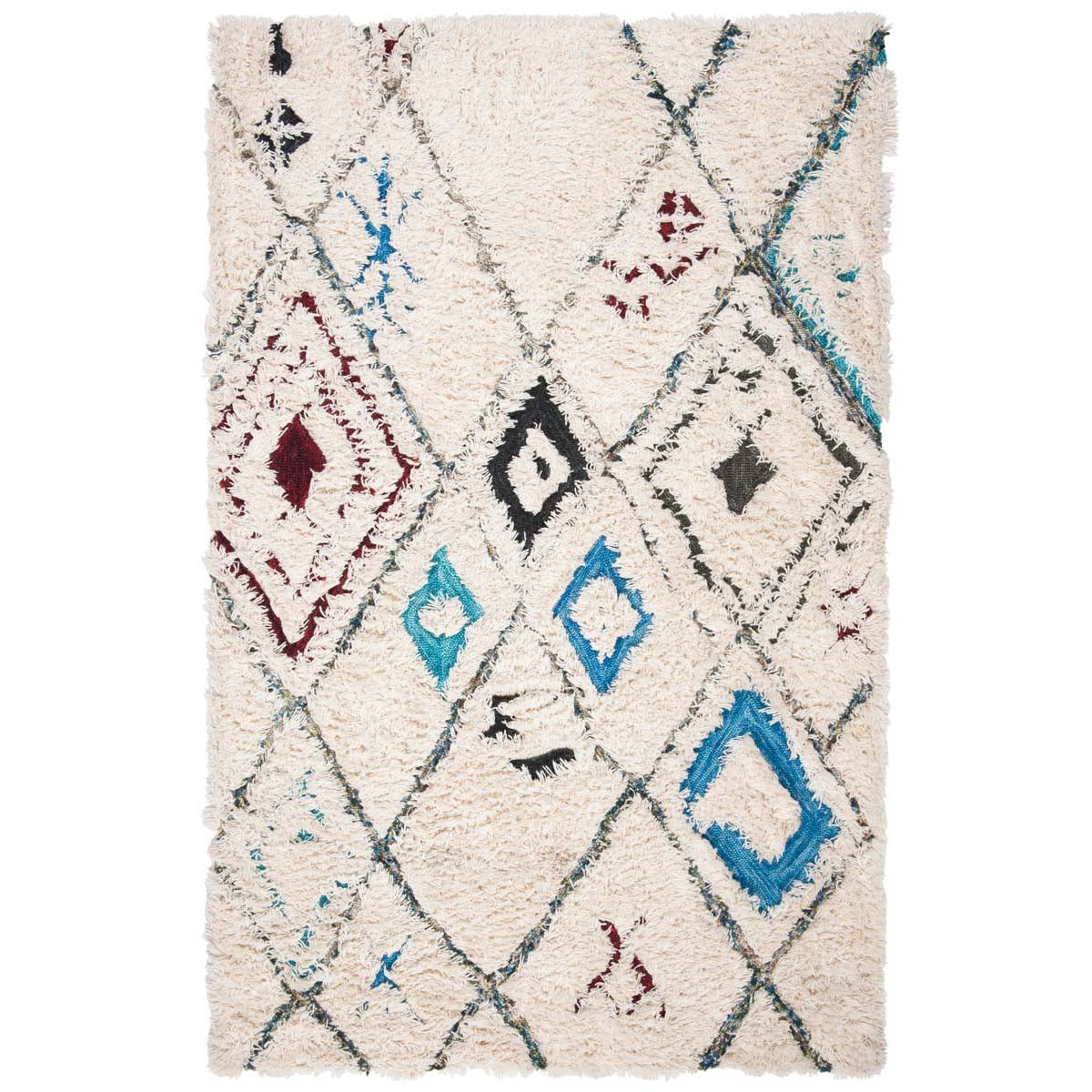 Safavieh Casablanca Shag 637 Rug, CSB637 - Ivory / Charcoal