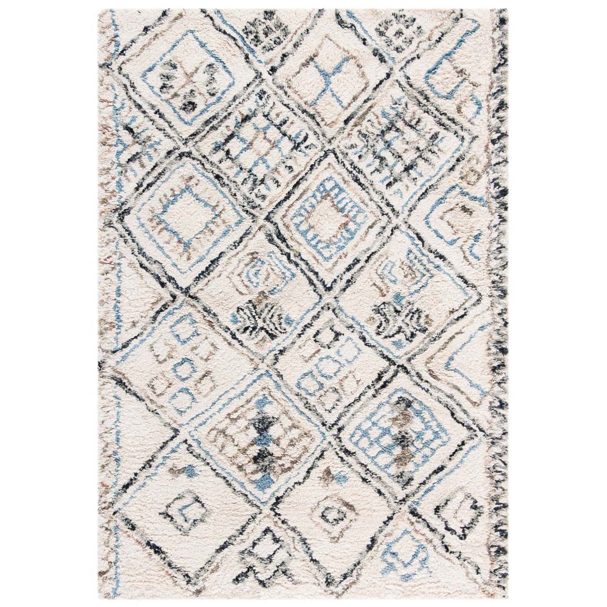 Safavieh Casablanca Shag 638 Rug, CSB638 - Black / Ivory