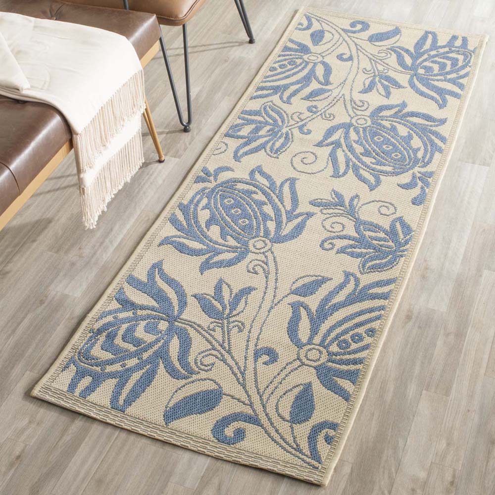 Safavieh Courtyard 2961 Blue Rug, CY2961 - Natural / Blue