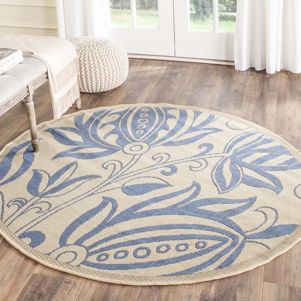 Safavieh Courtyard 2961 Blue Rug, CY2961 - Natural / Blue