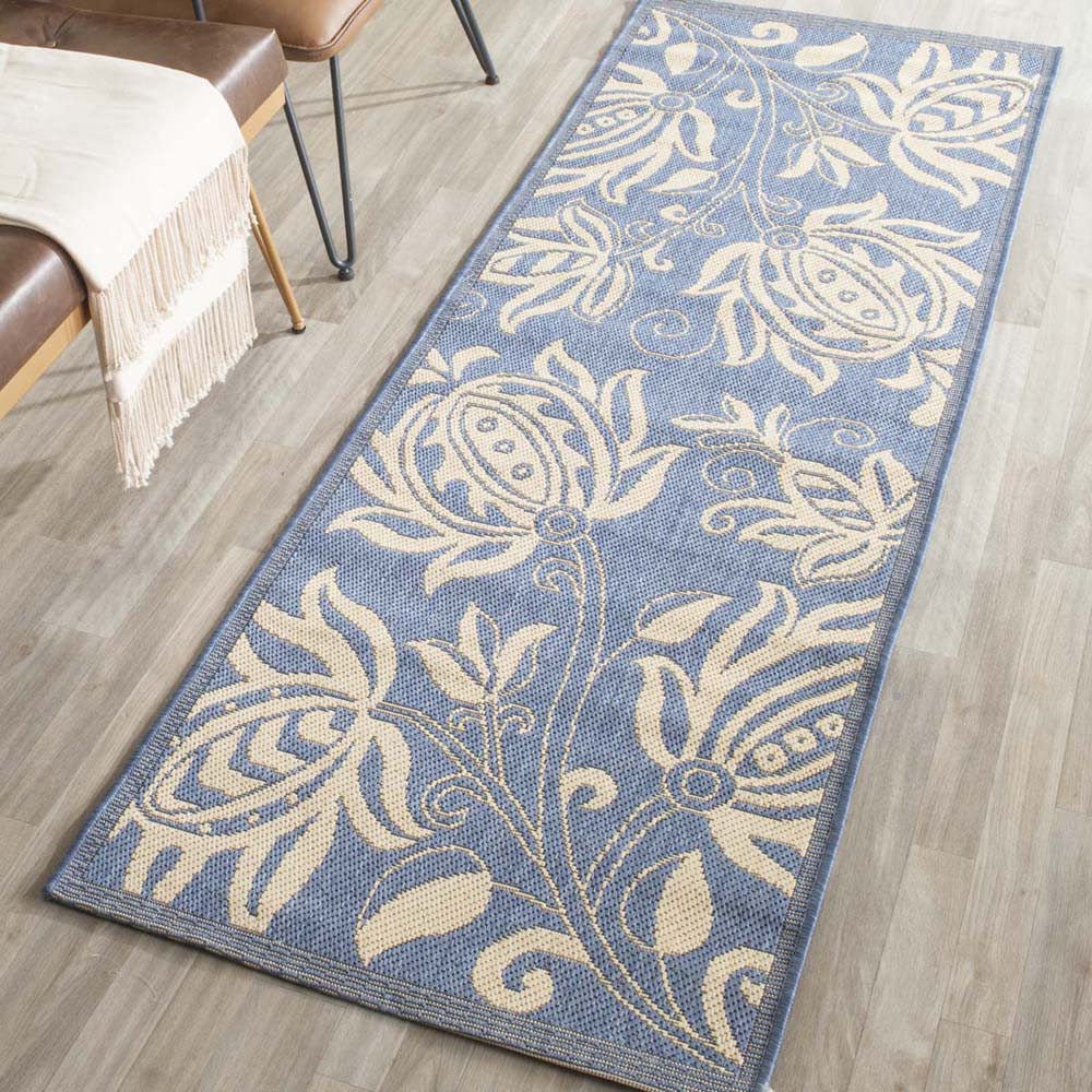 Safavieh Courtyard 2961 Blue Rug, CY2961 - Blue / Natural