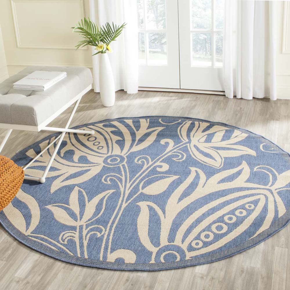 Safavieh Courtyard 2961 Blue Rug, CY2961 - Blue / Natural