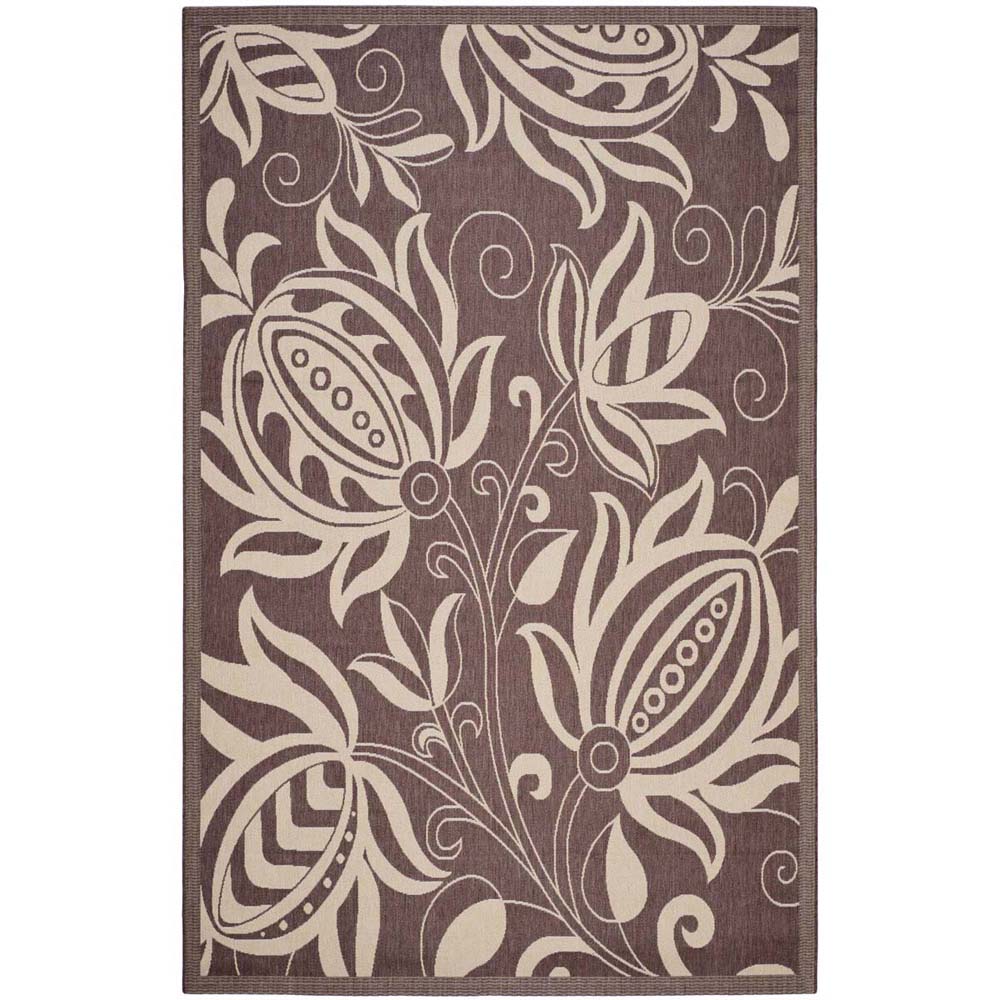 Safavieh Courtyard 2961 Natural Rug, CY2961 - Chocolate / Natural