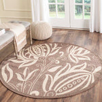 Safavieh Courtyard 2961 Natural Rug, CY2961 - Chocolate / Natural
