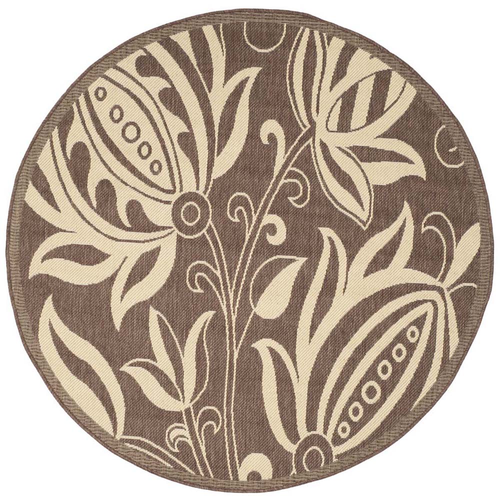 Safavieh Courtyard 2961 Natural Rug, CY2961 - Chocolate / Natural