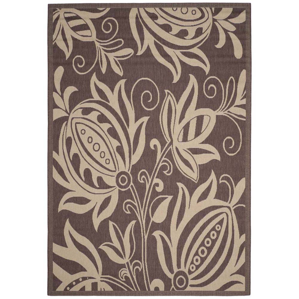 Safavieh Courtyard 2961 Natural Rug, CY2961 - Chocolate / Natural