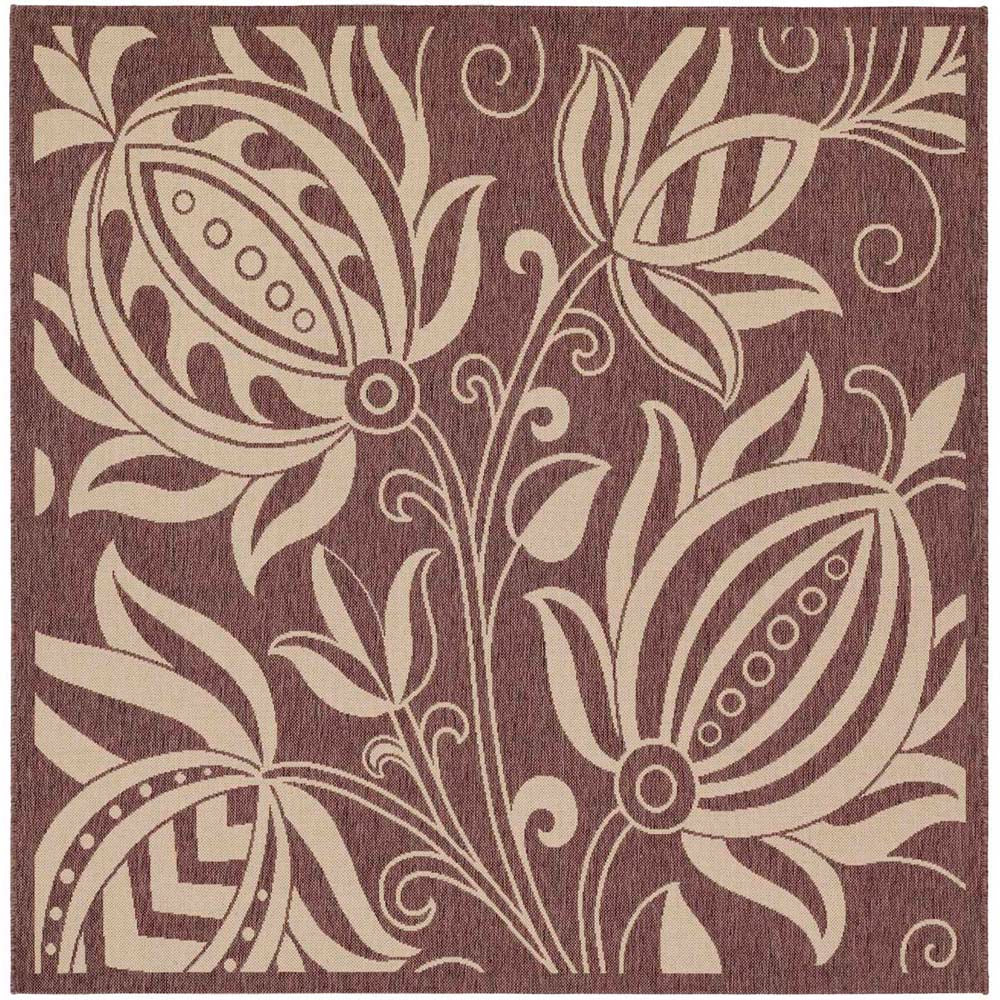 Safavieh Courtyard 2961 Natural Rug, CY2961 - Chocolate / Natural