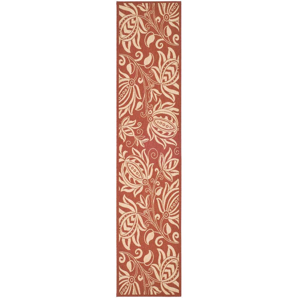 Safavieh Courtyard 2961 Natural Rug, CY2961 - Red / Natural