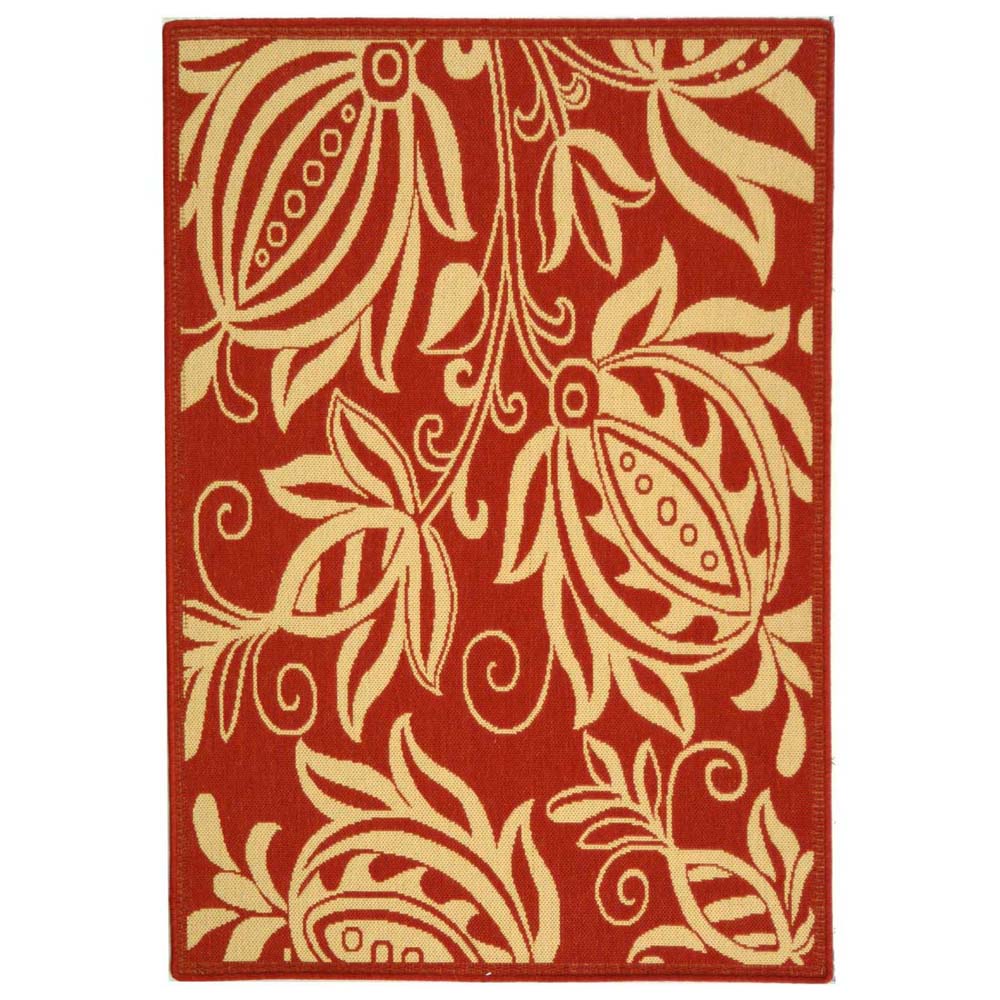 Safavieh Courtyard 2961 Natural Rug, CY2961 - Red / Natural
