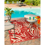 Safavieh Courtyard 2961 Natural Rug, CY2961 - Red / Natural