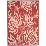 Safavieh Courtyard 2961 Natural Rug, CY2961 - Red / Natural