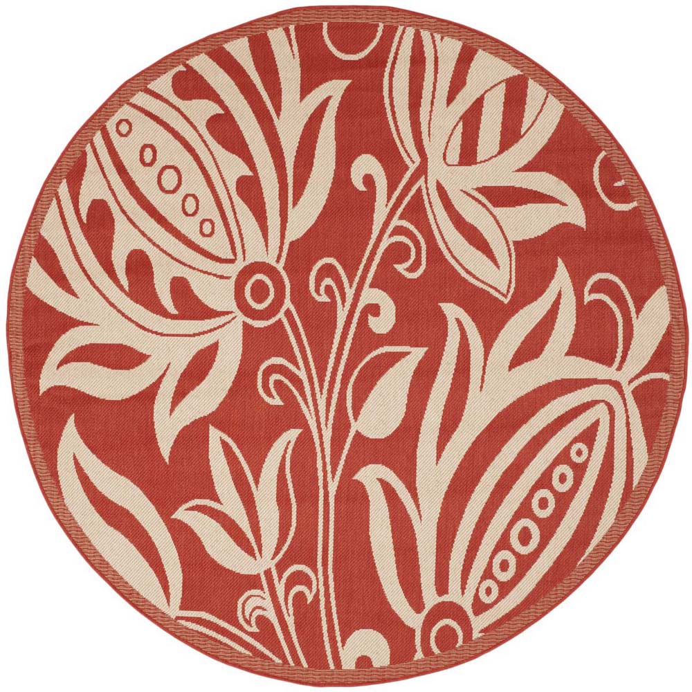 Safavieh Courtyard 2961 Natural Rug, CY2961 - Red / Natural