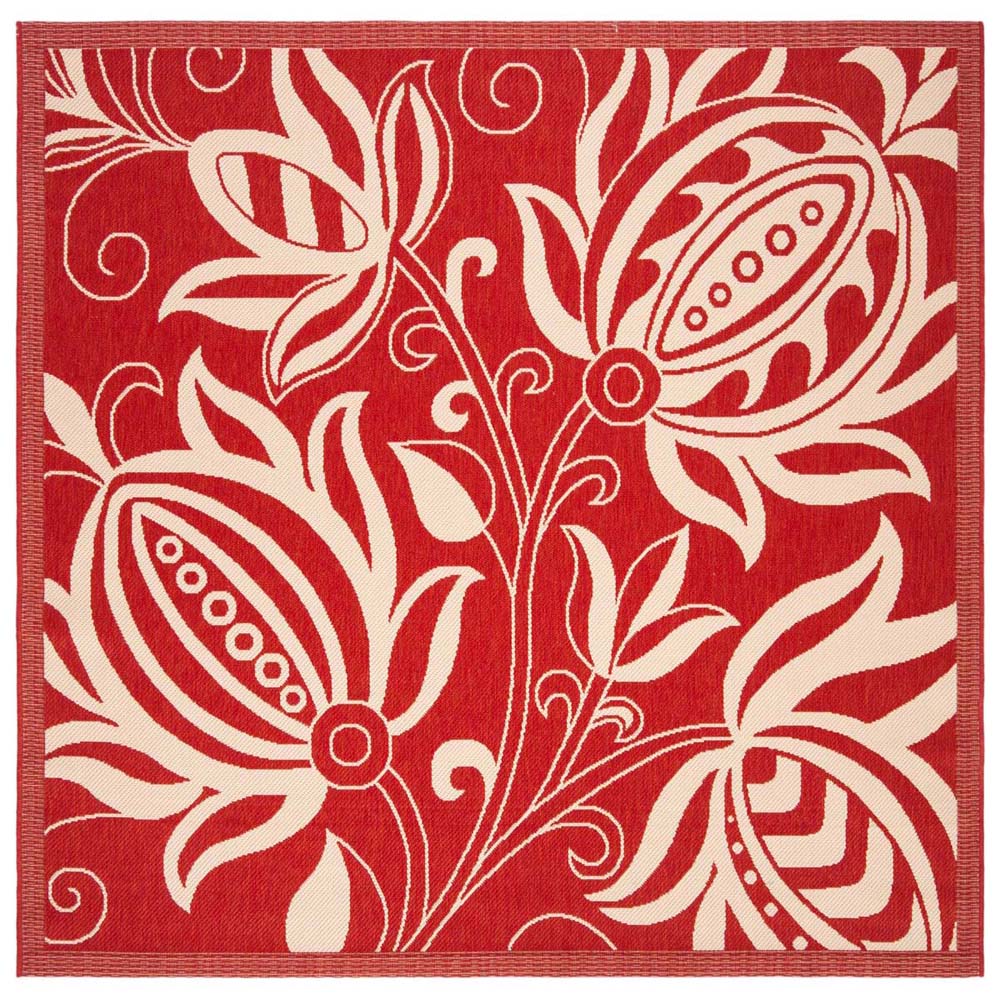 Safavieh Courtyard 2961 Natural Rug, CY2961 - Red / Natural
