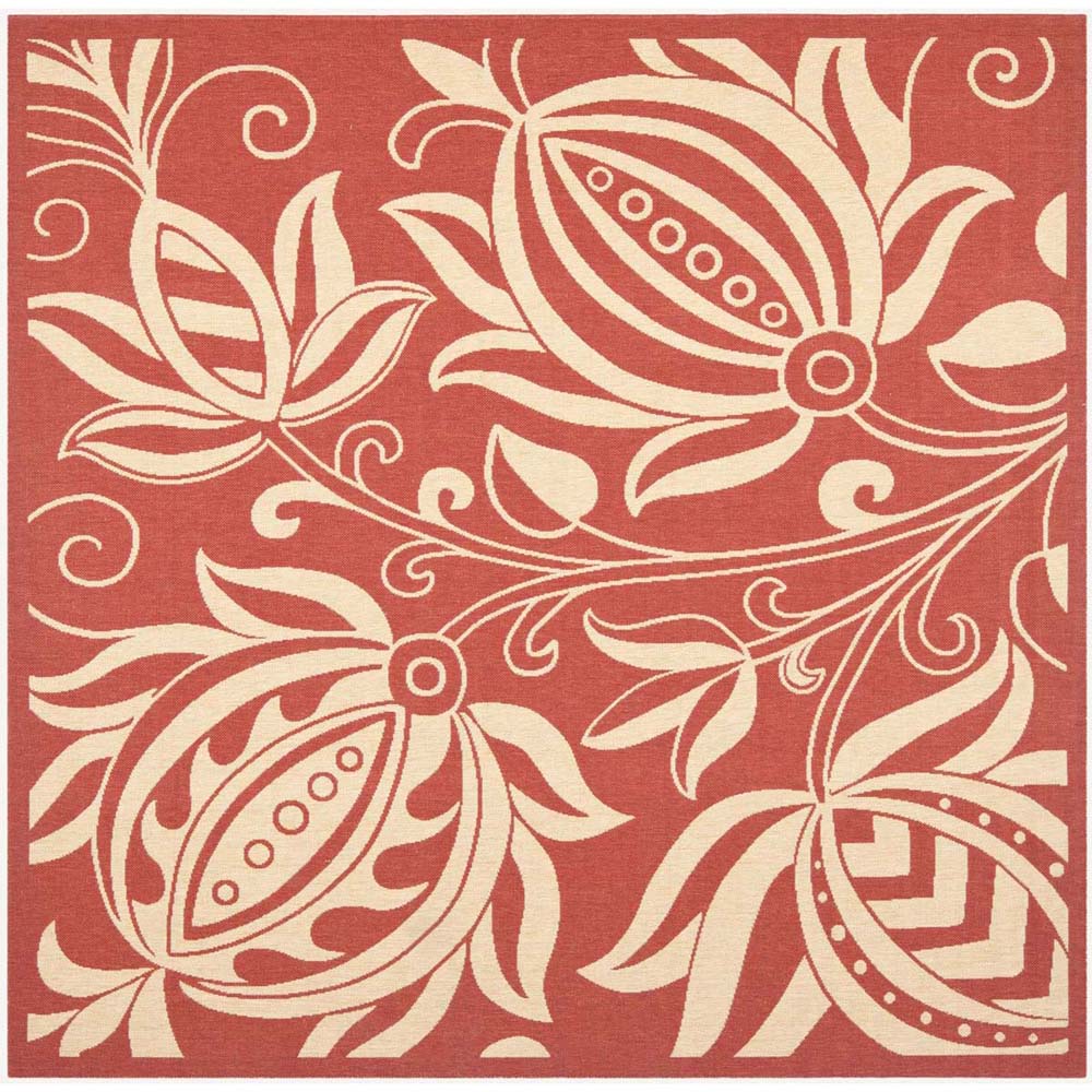 Safavieh Courtyard 2961 Natural Rug, CY2961 - Red / Natural