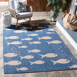 Safavieh Courtyard 6012 Beige Rug, CY6012 - Blue / Beige