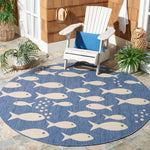 Safavieh Courtyard 6012 Beige Rug, CY6012 - Blue / Beige