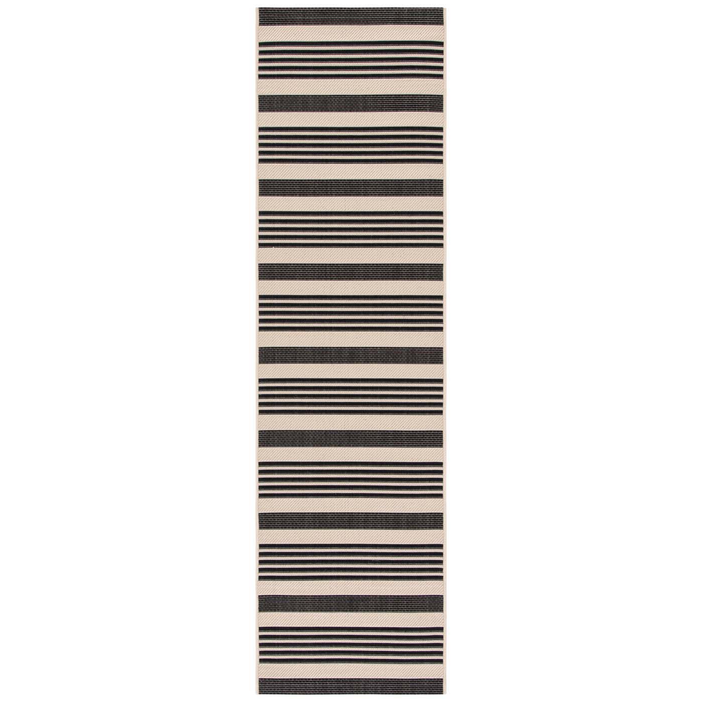 Safavieh Courtyard 062 Rug, CY6062 - Black / Bone