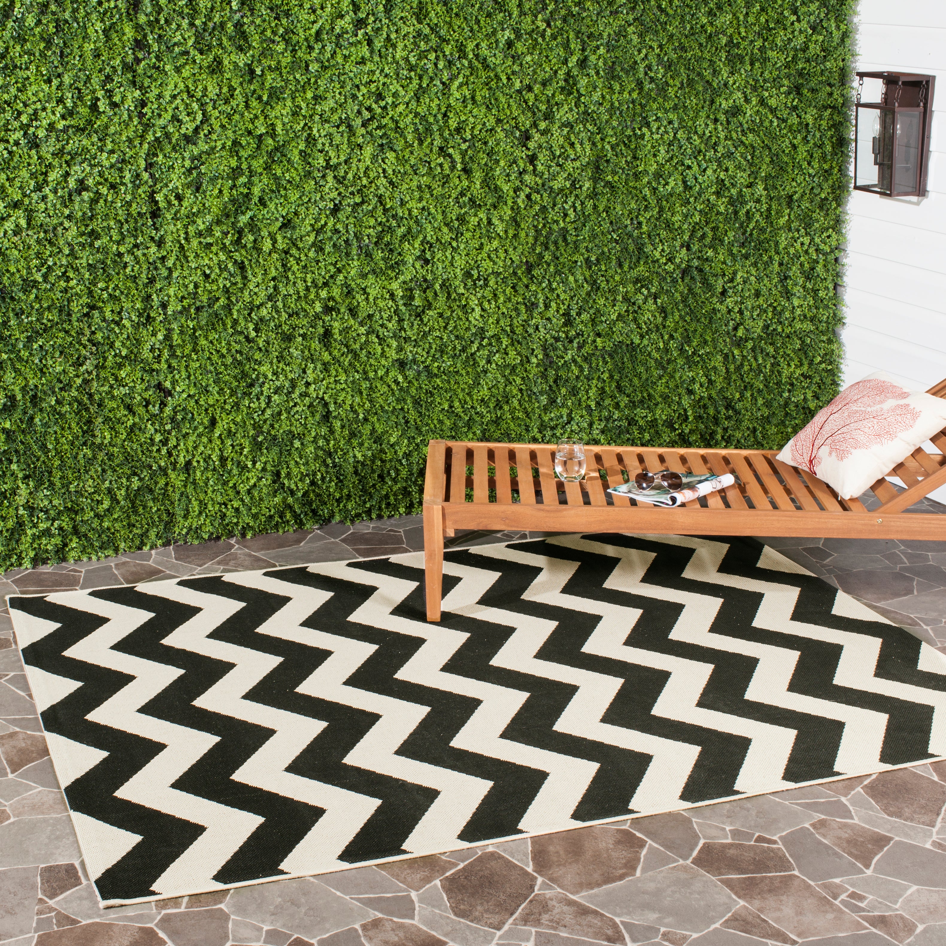 Safavieh Courtyard 244 Rug, CY6244 - Black / Beige