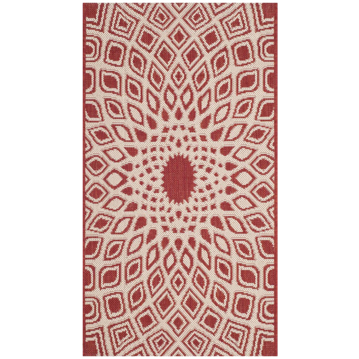 Safavieh Courtyard 616 Rug, CY6616 - RED / BEIGE