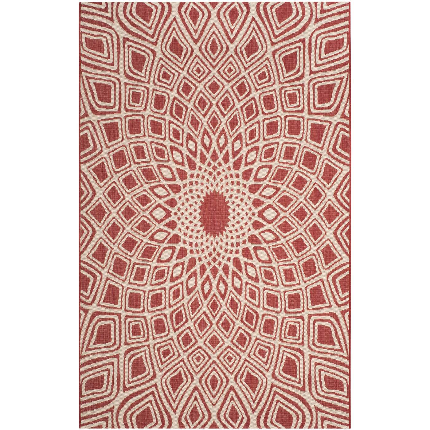 Safavieh Courtyard 616 Rug, CY6616 - RED / BEIGE